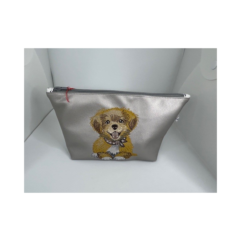 Pochette chien couché