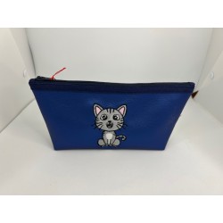 Pochette chat gris